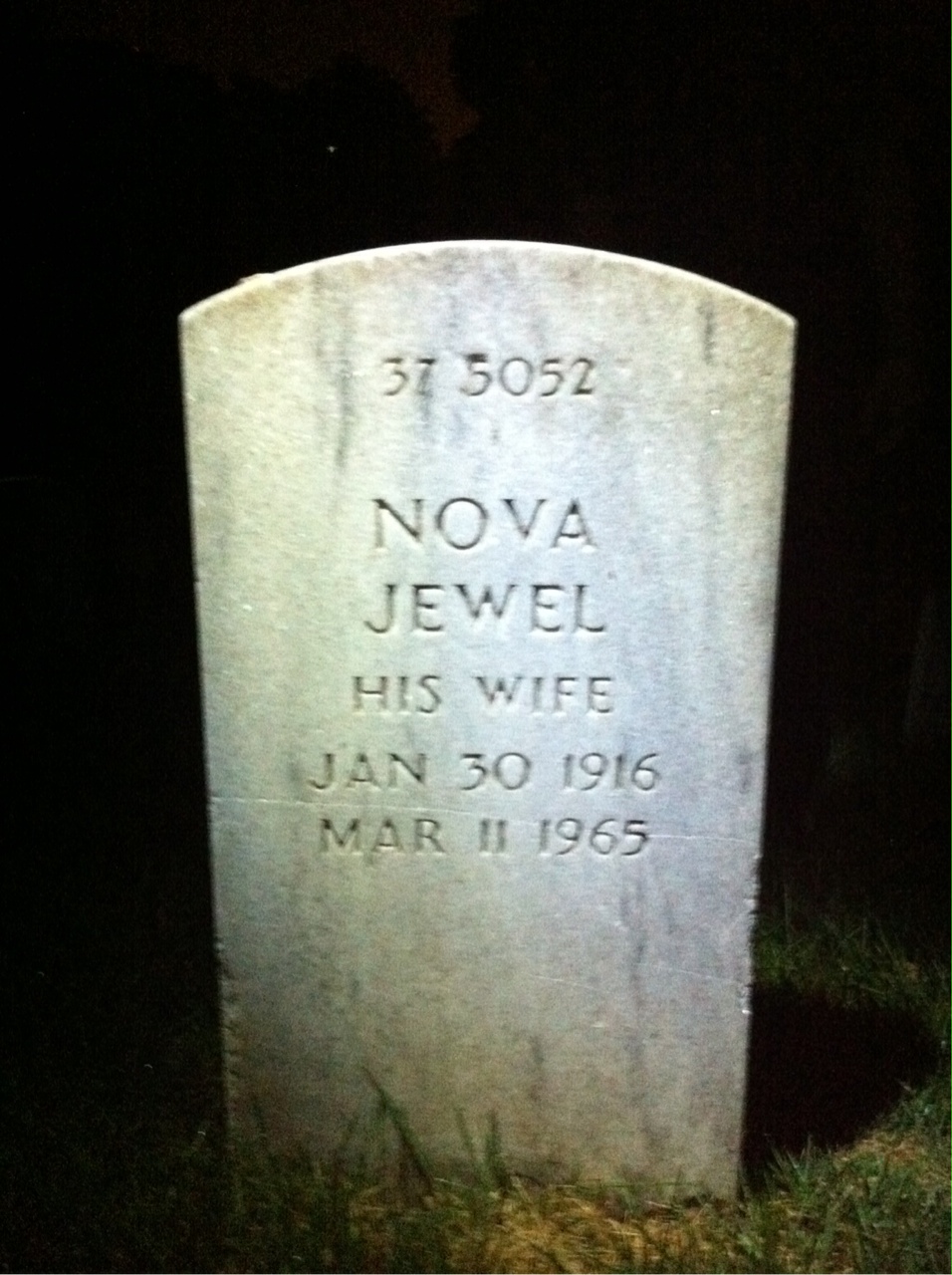 Back of headstone — Charles Herbert Richardson