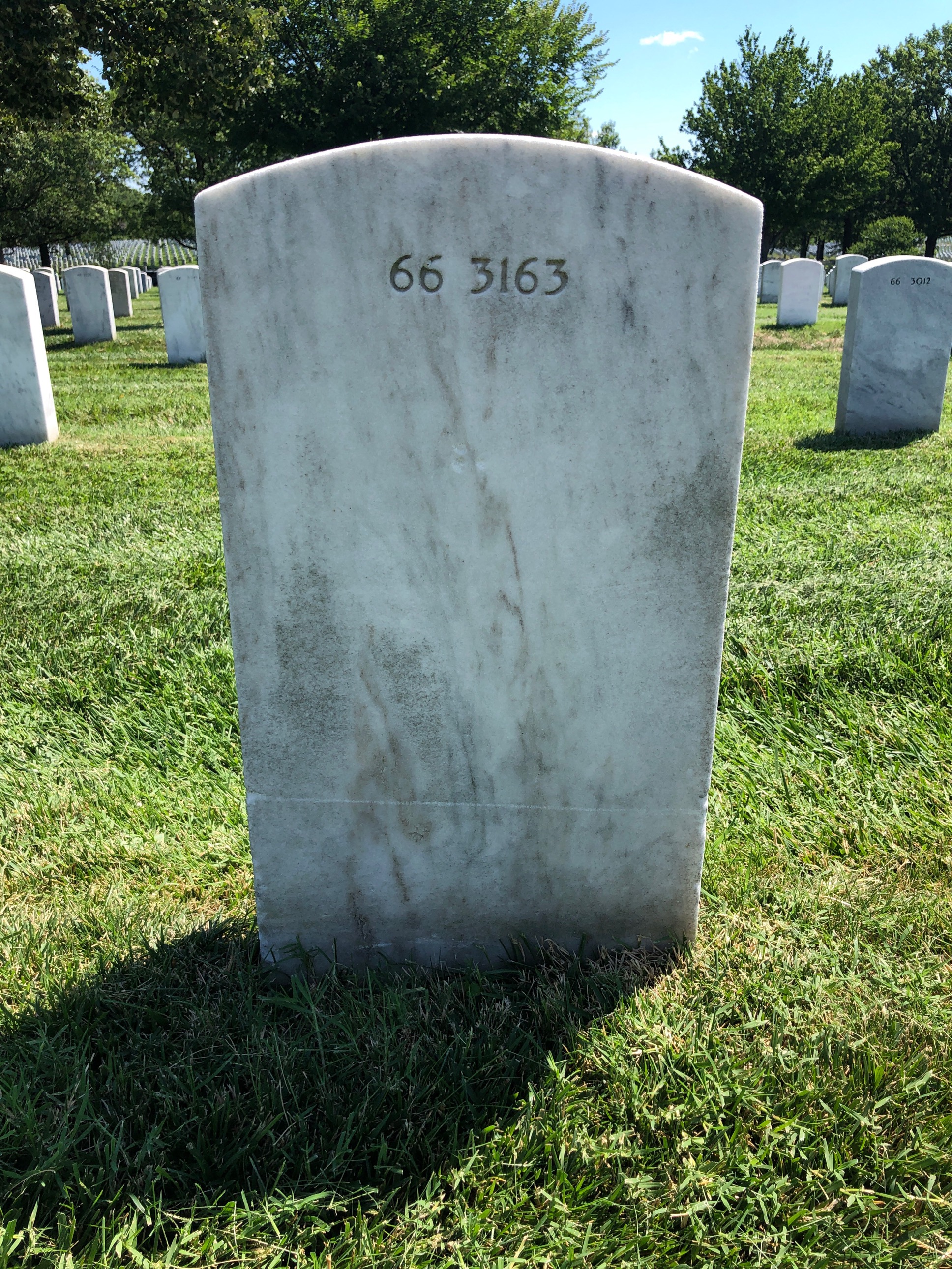 Back of headstone — David Ray Tichenor
