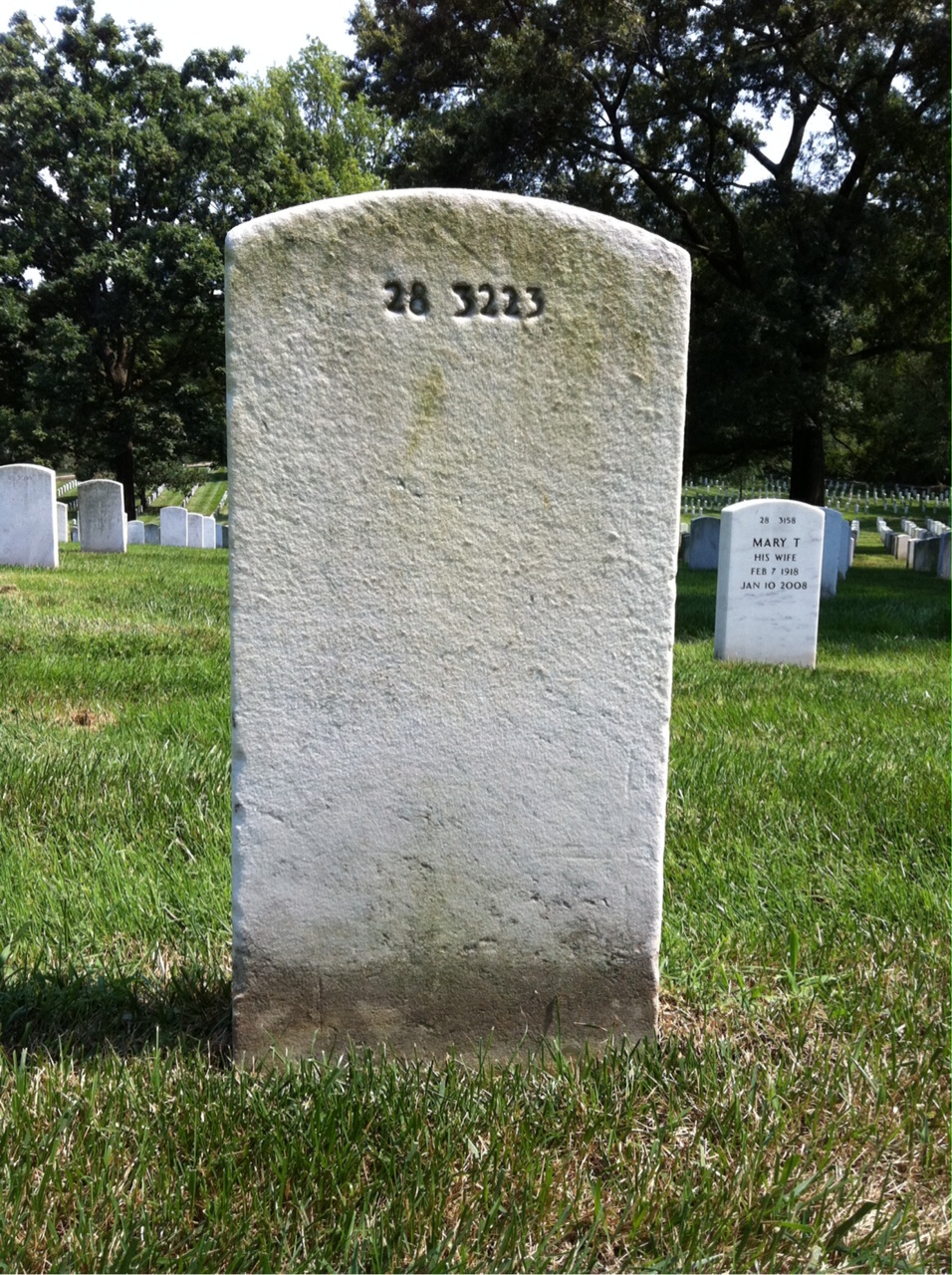 Back of headstone — Anna Murray