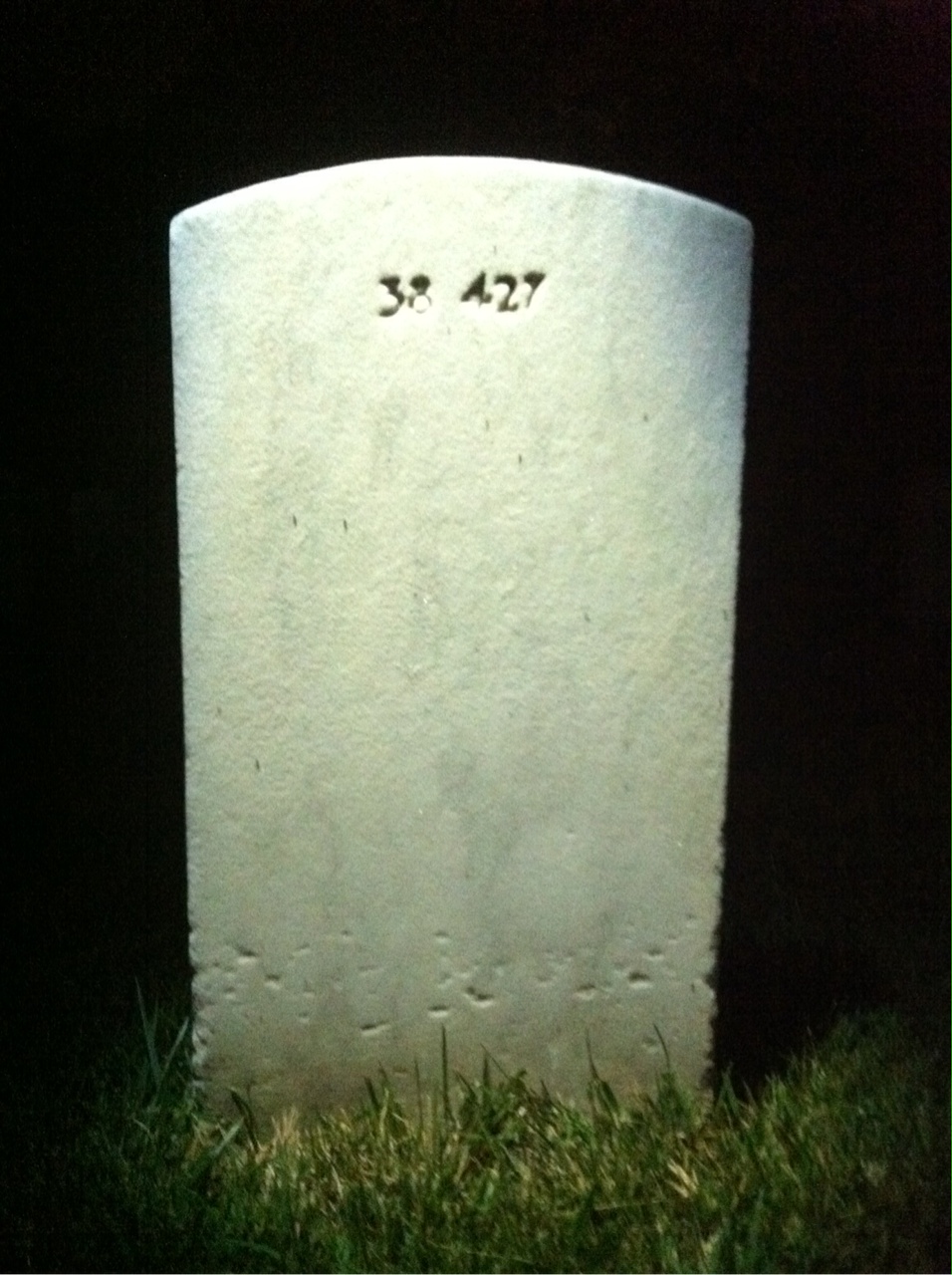 Back of headstone — Warren Moore