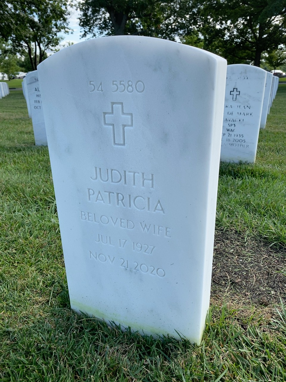 Back of headstone — George Fried