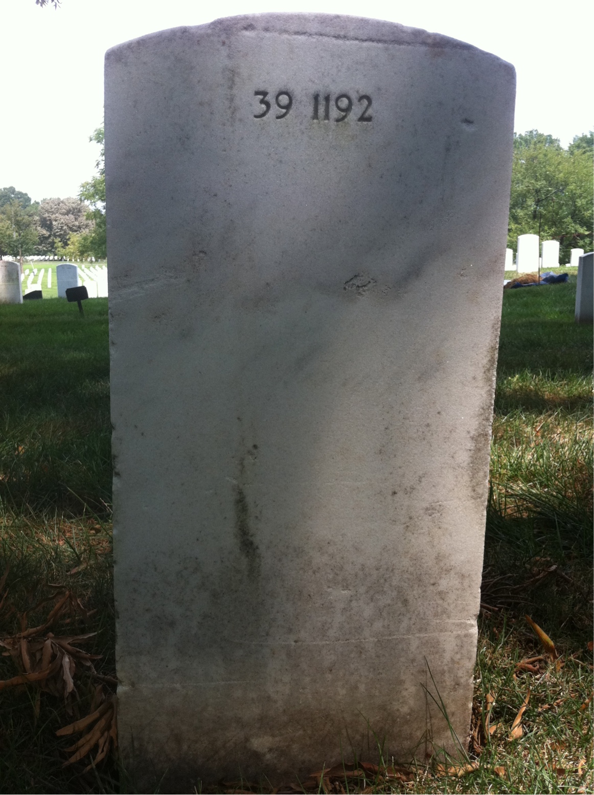 Back of headstone — Lester Mogren