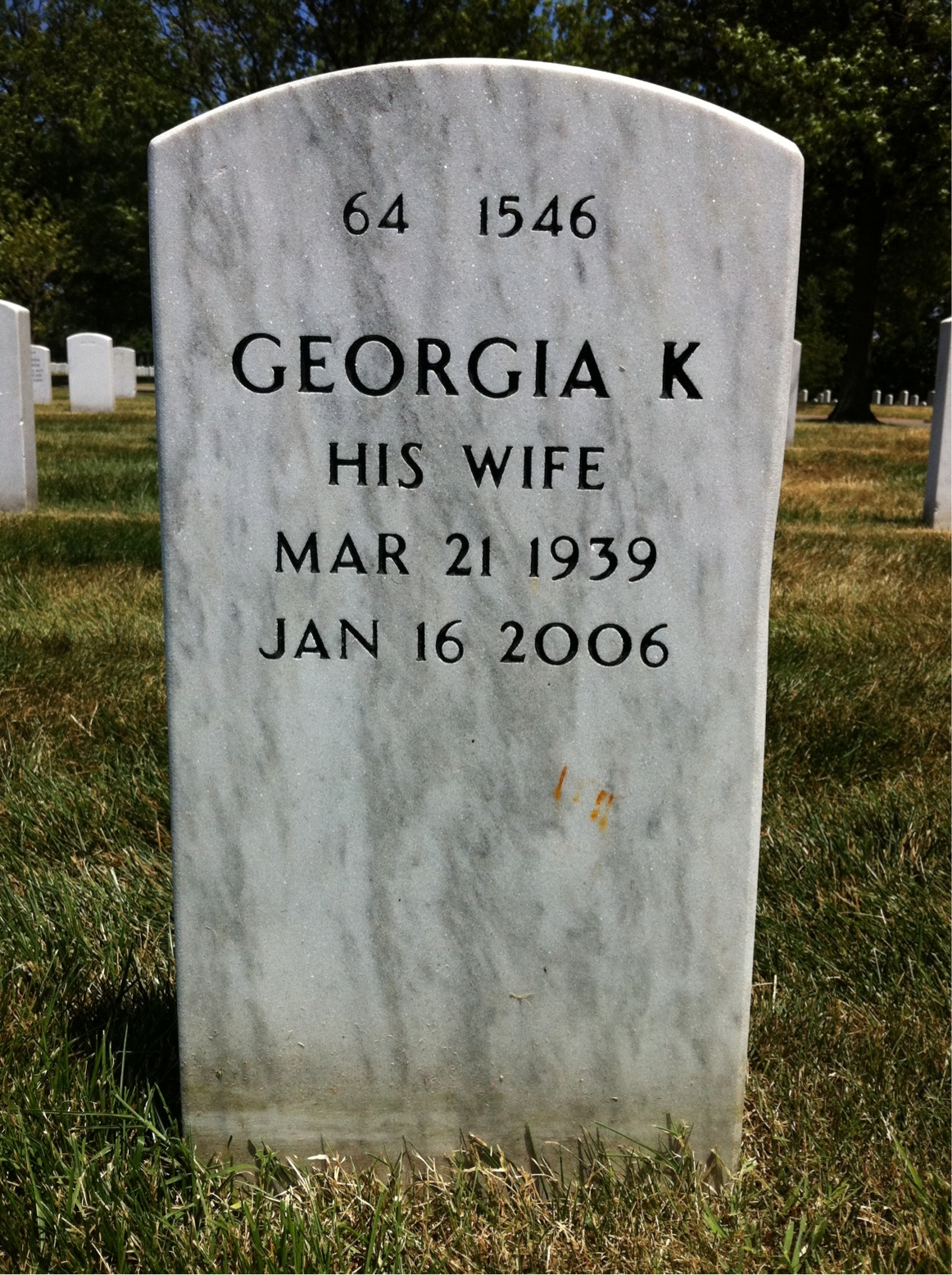 Back of headstone — Kenneth Rapp