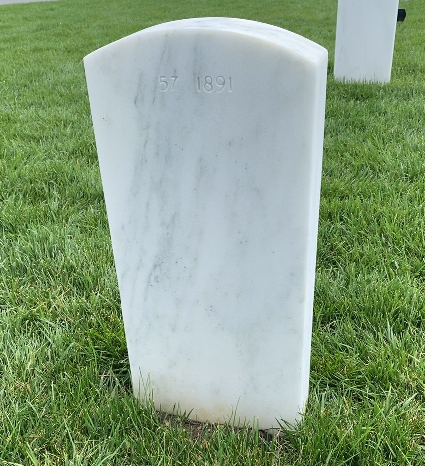 Back of headstone — Leonard Moffatt