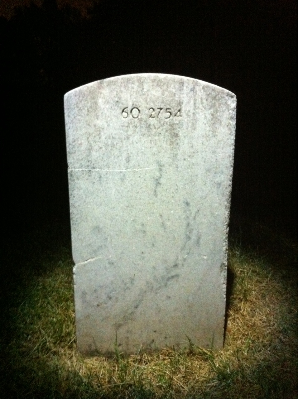 Back of headstone — Weymouth Carter Palmer