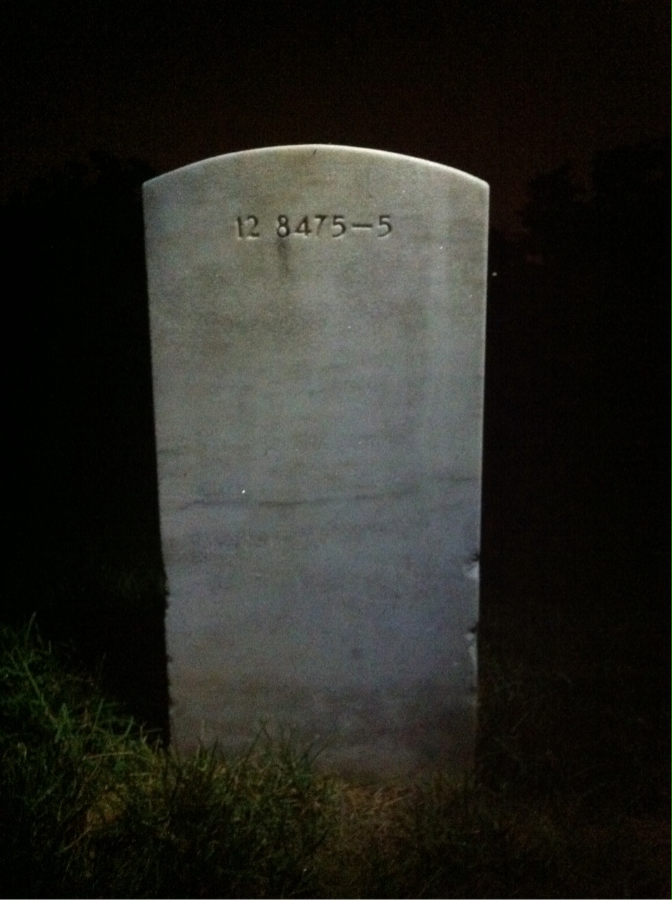 Back of headstone — George Blair