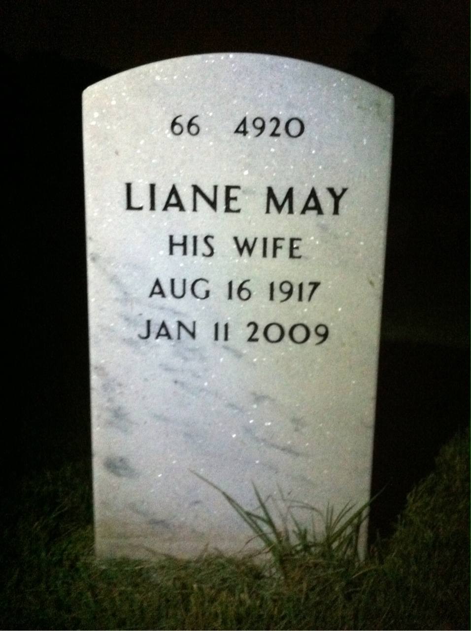 Back of headstone — Elbert Stever