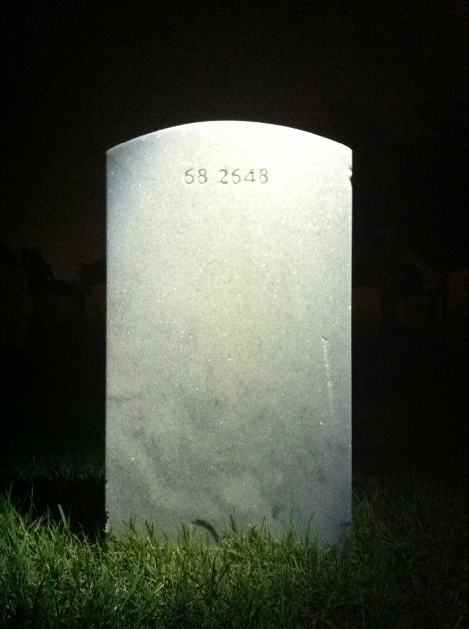 Back of headstone — Richard Albright