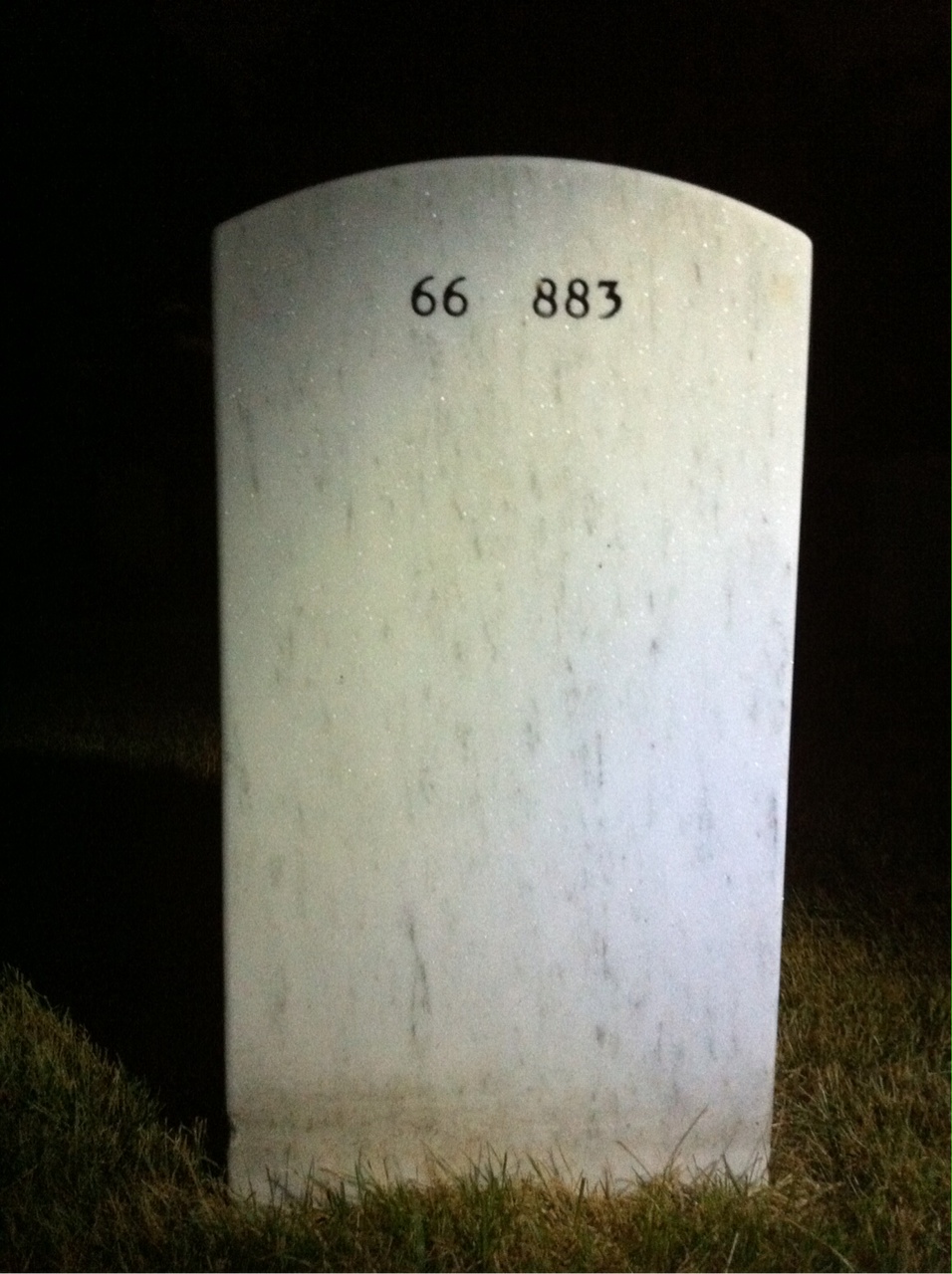 Back of headstone — Ronald Caldwell