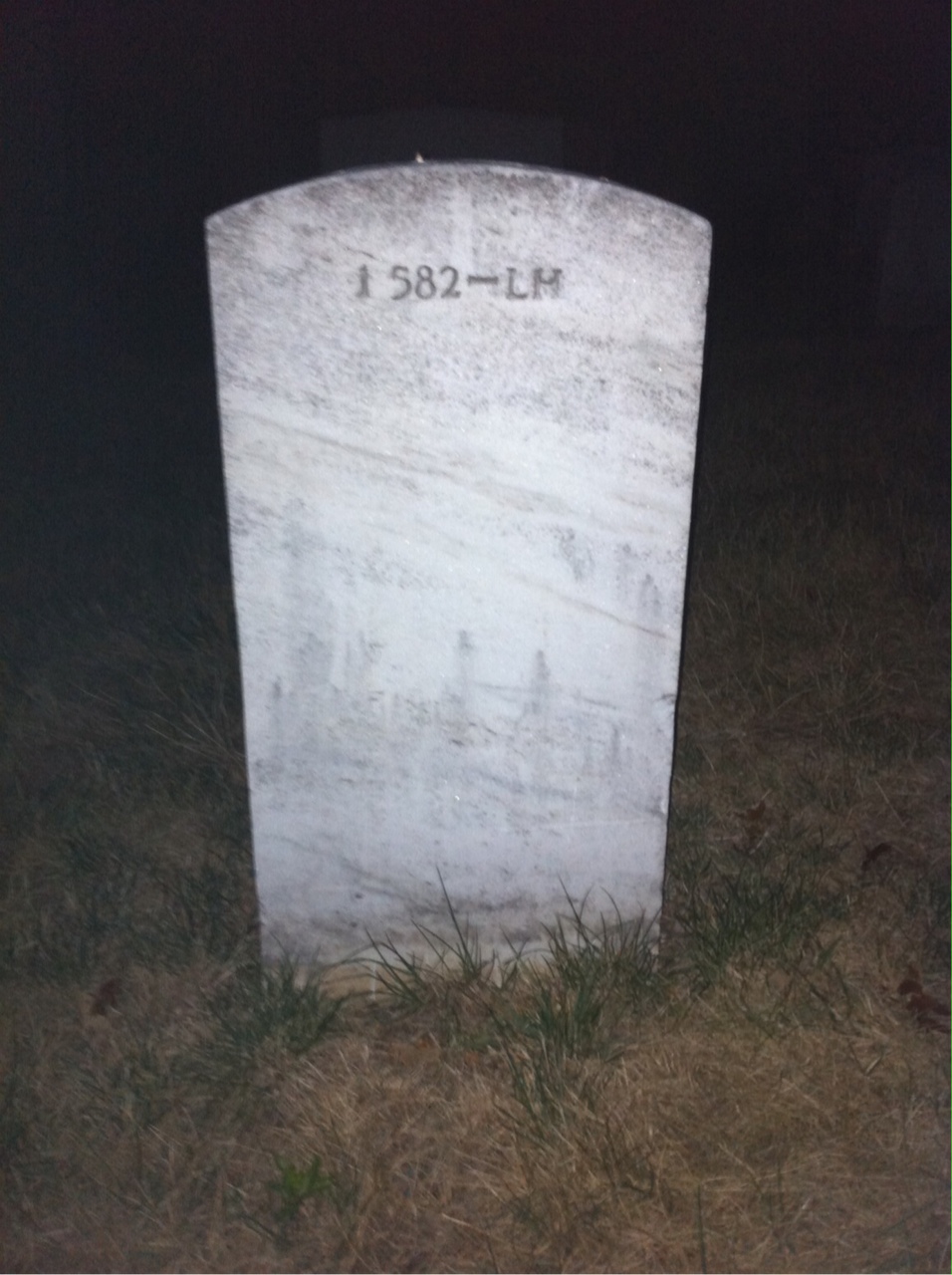 Back of headstone — Jean Baker