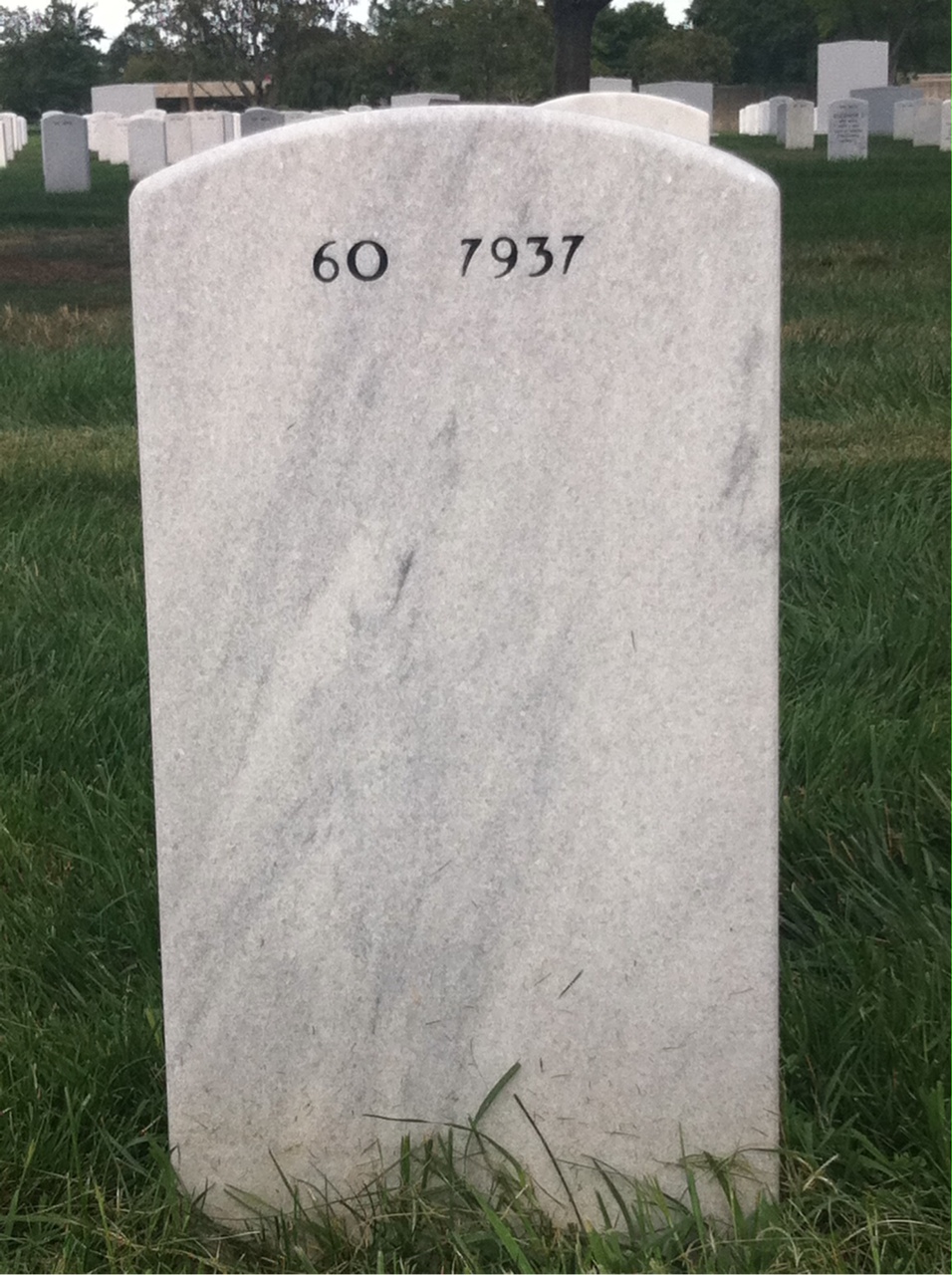 Back of headstone — John Ignarski