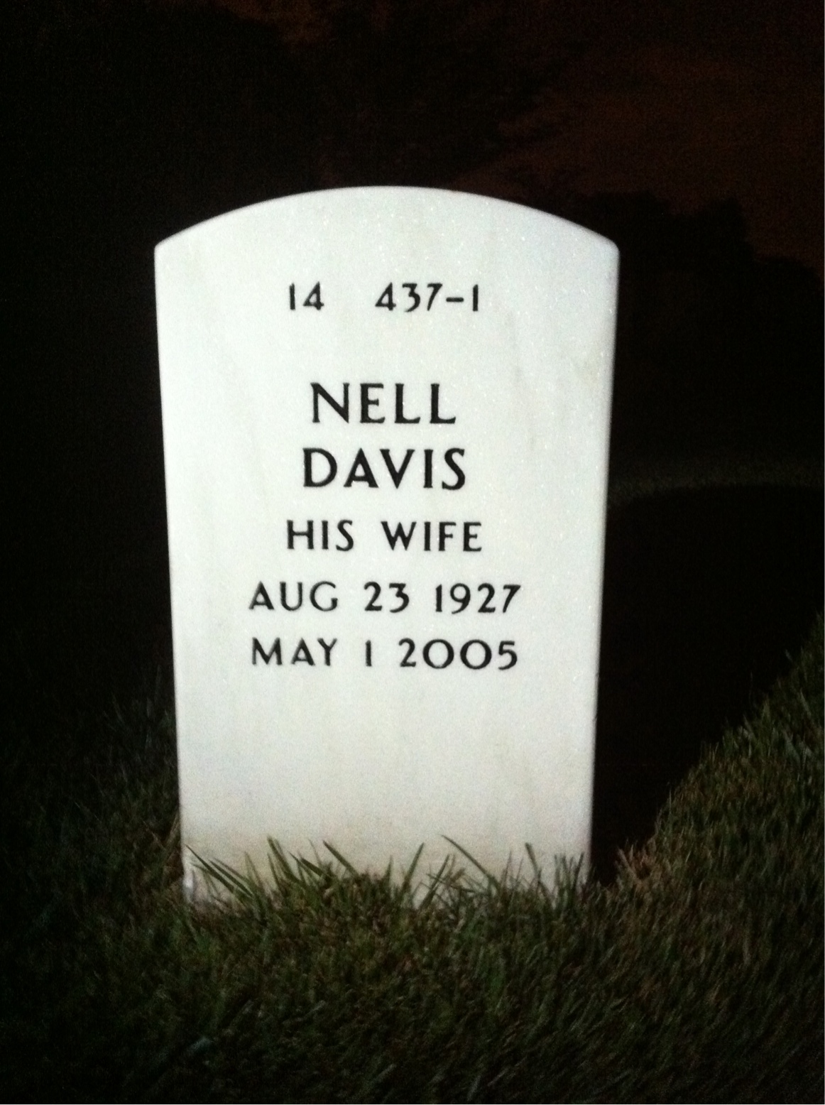 Back of headstone — Charles Cogburn