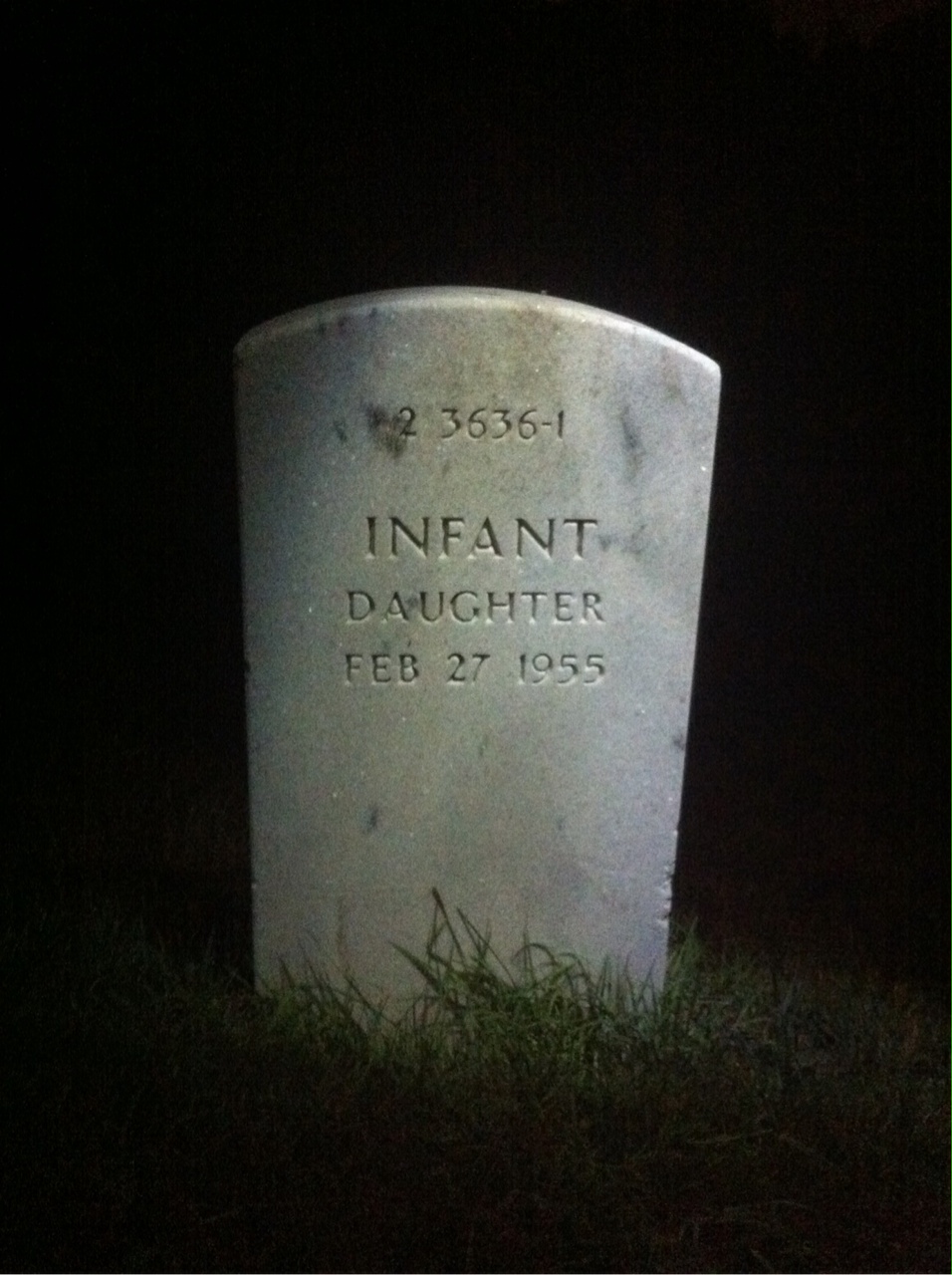 Back of headstone — Rhett Harris