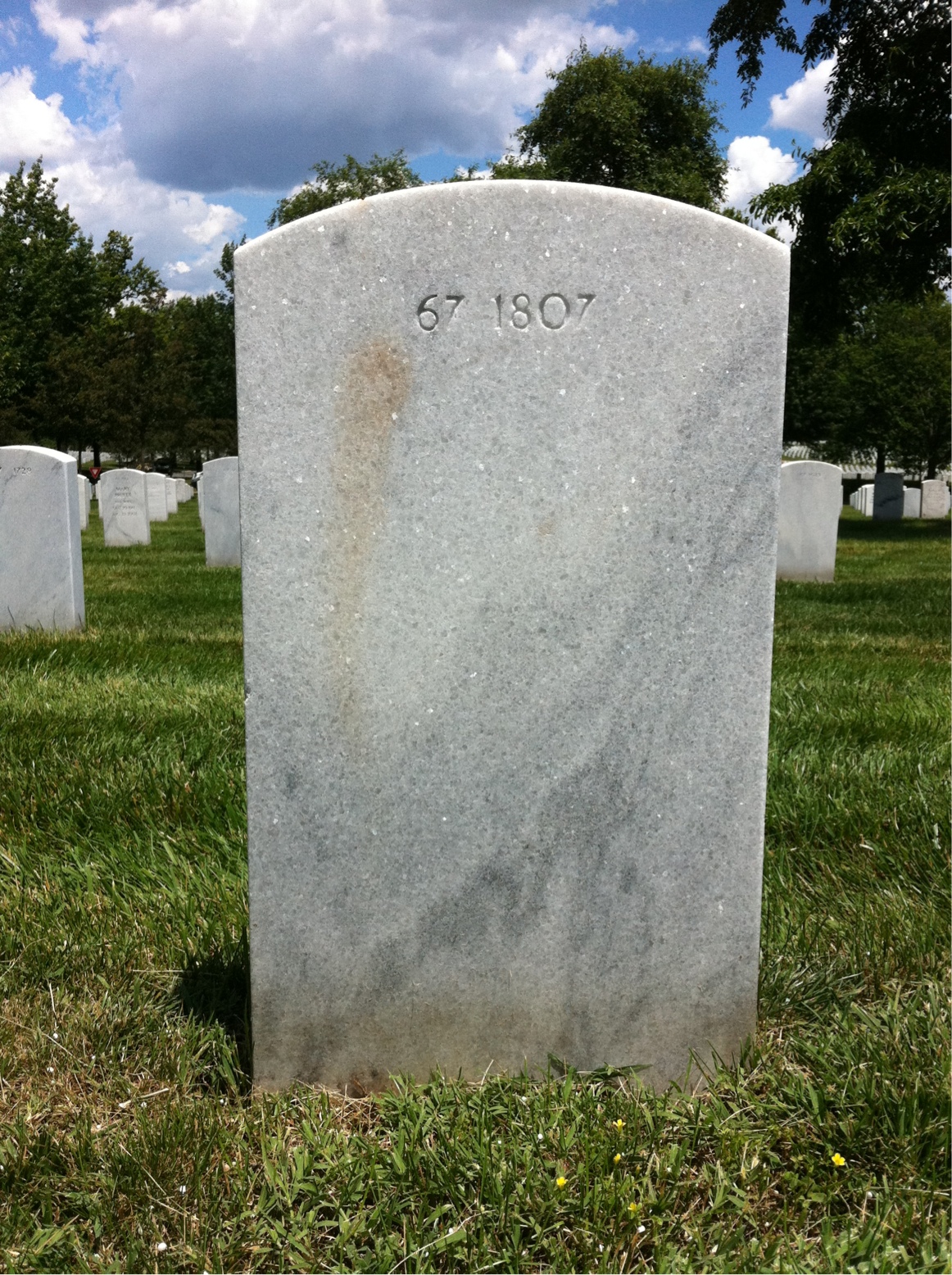 Back of headstone — Charles Moller
