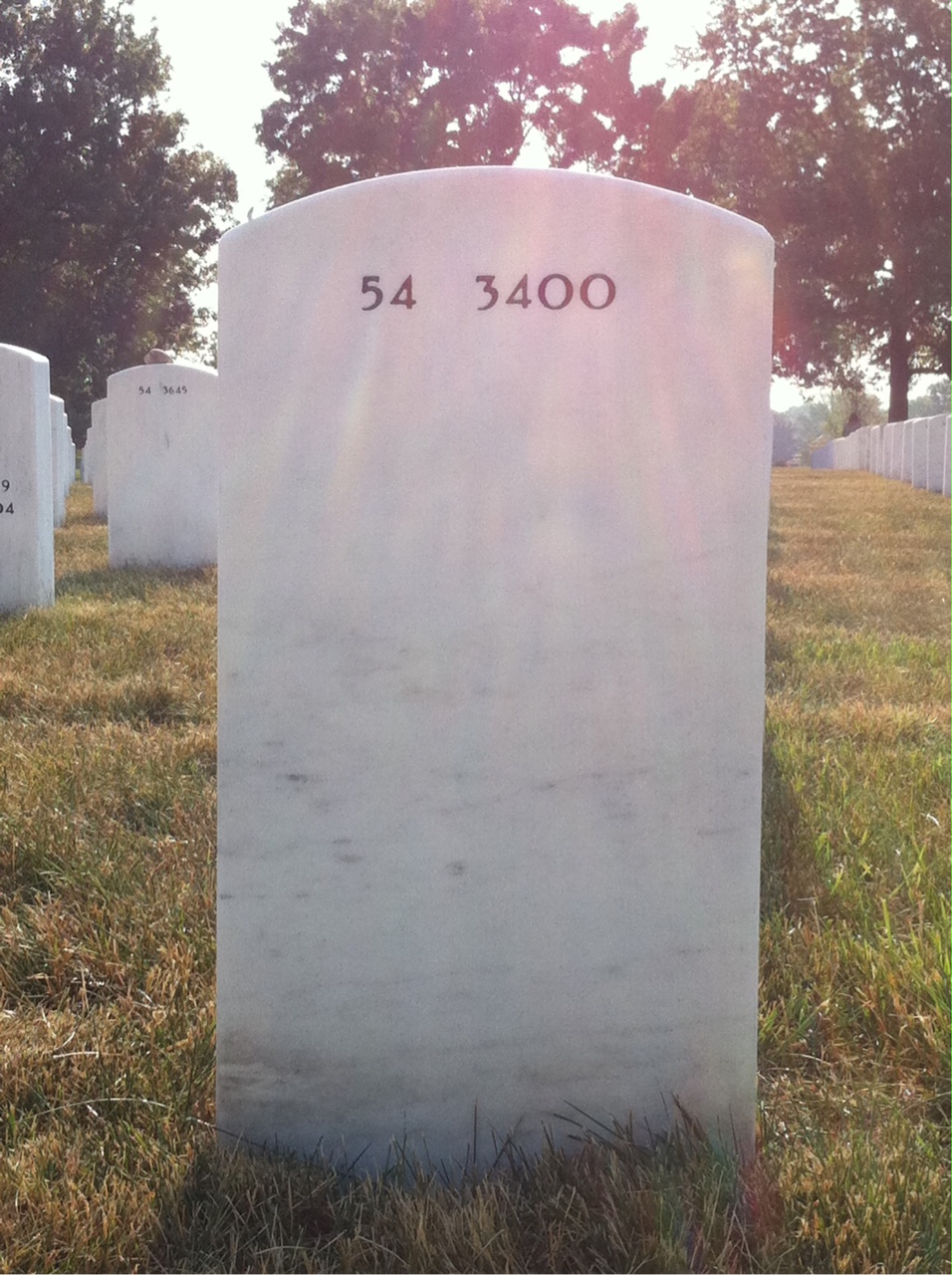 Back of headstone — Roderick Hamlet
