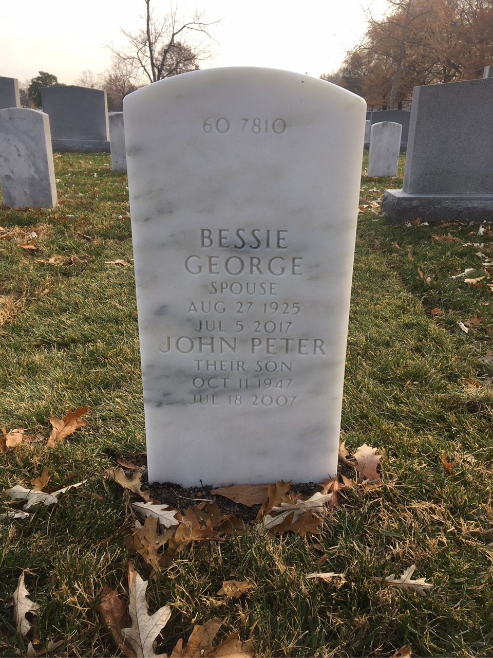 Back of headstone — George Murlas