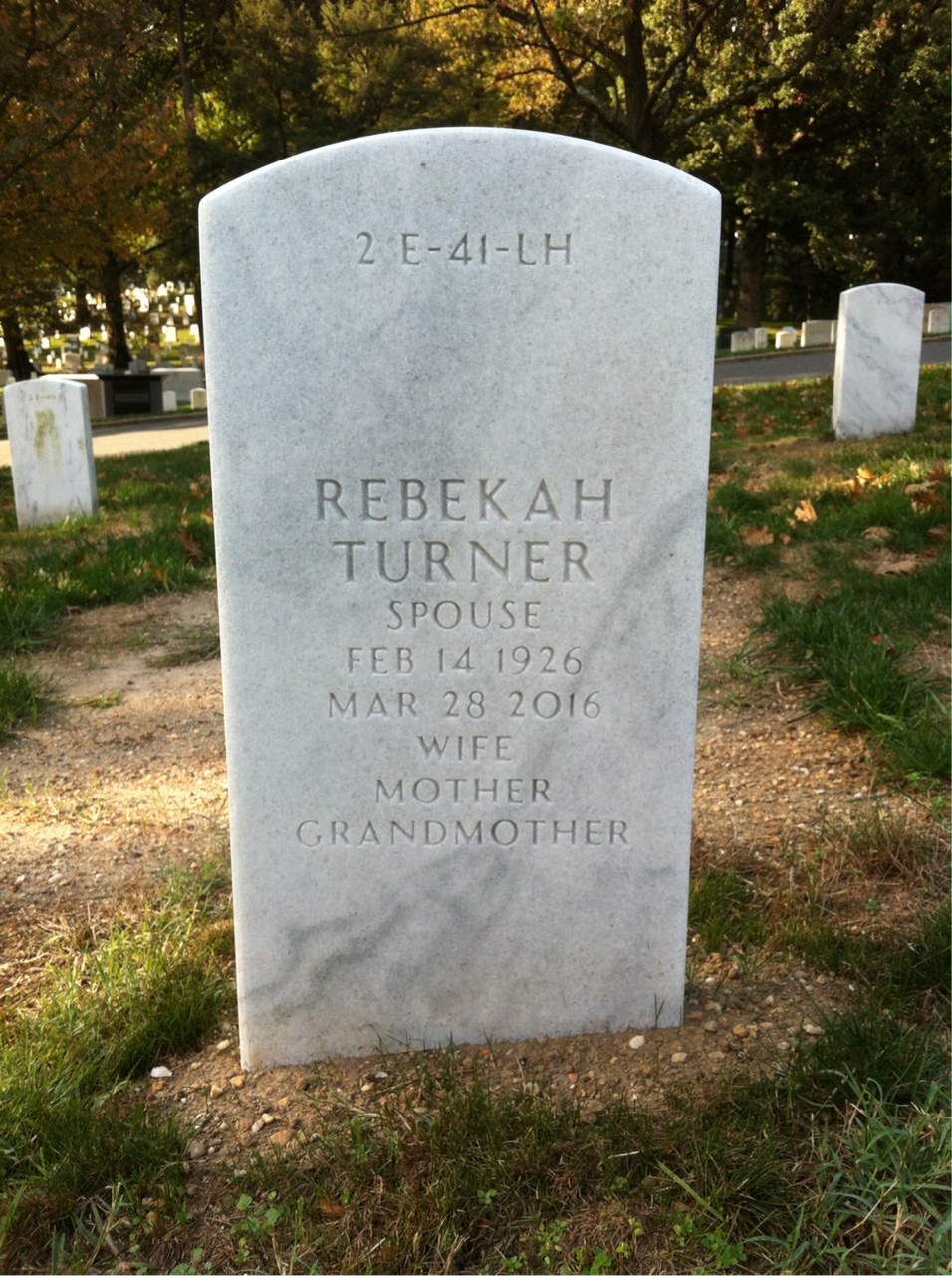 Back of headstone — Thomas Edward Weir