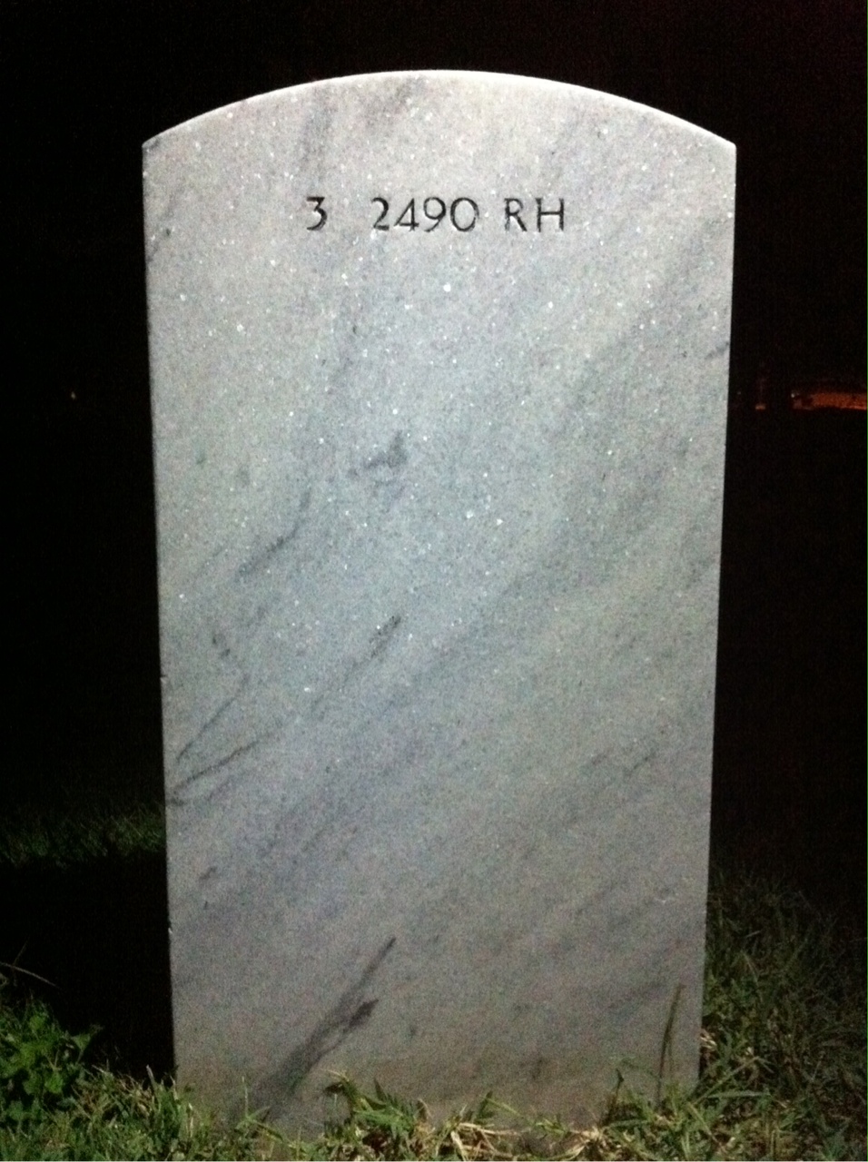 Back of headstone — Harry Augustus Griffith