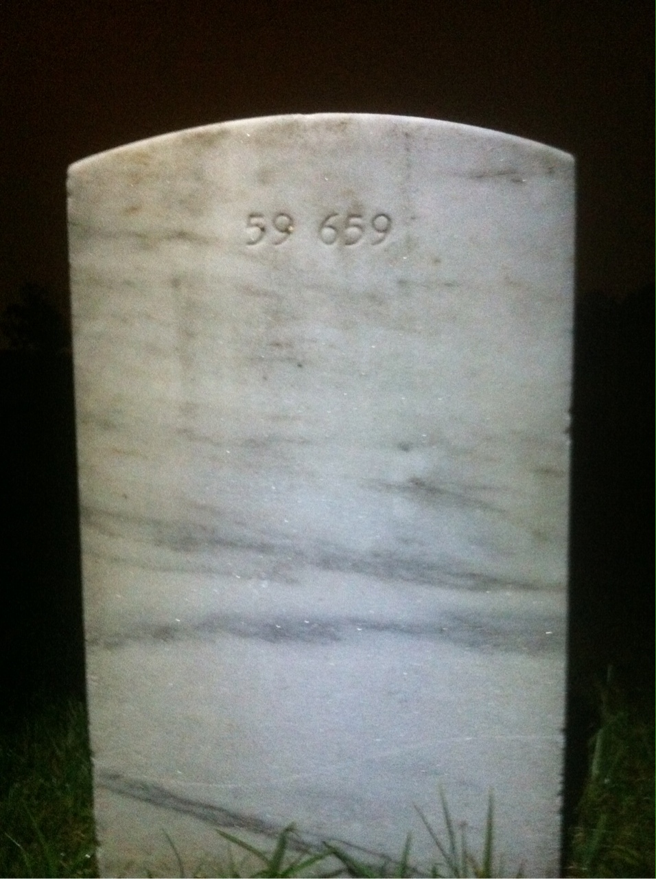 Back of headstone — Joseph Collins