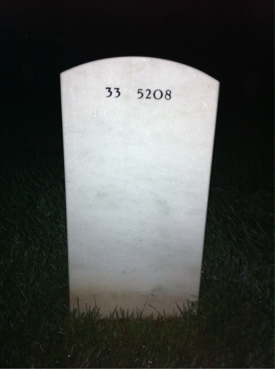 Back of headstone — Gordon Perkins