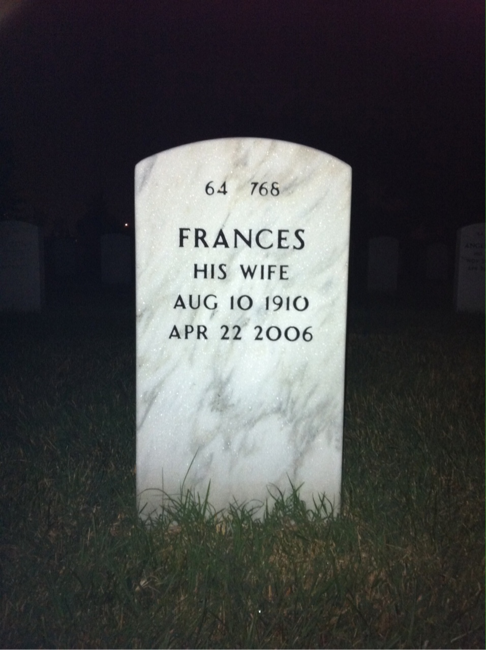 Back of headstone — Abe Polansky