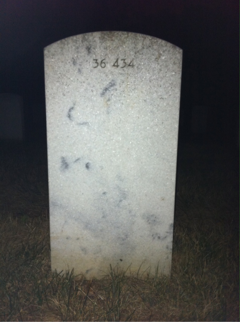 Back of headstone — Arthur Moss