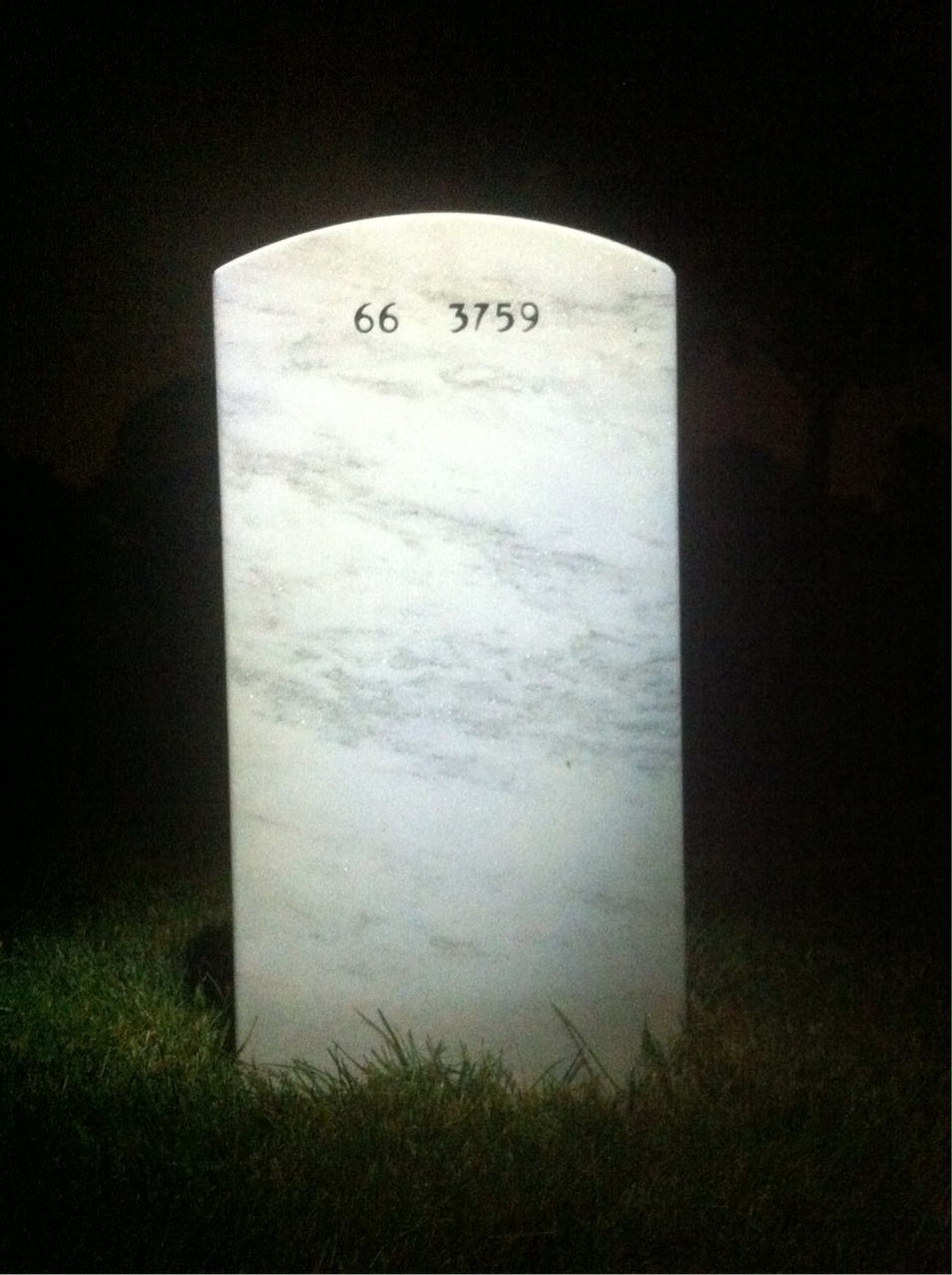 Back of headstone — Mark Voigt