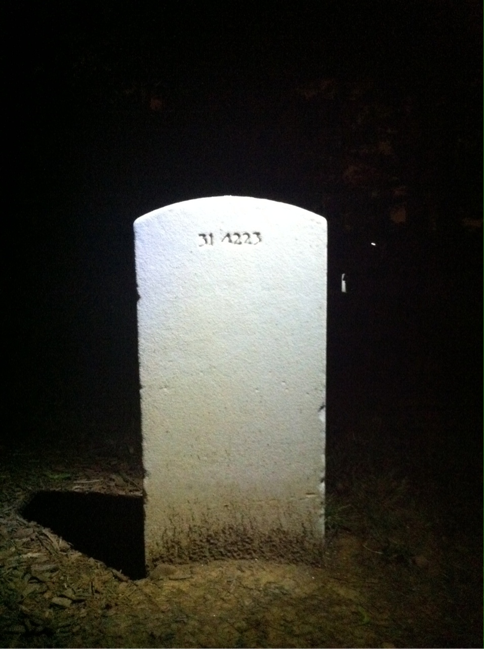 Back of headstone — William Antrim