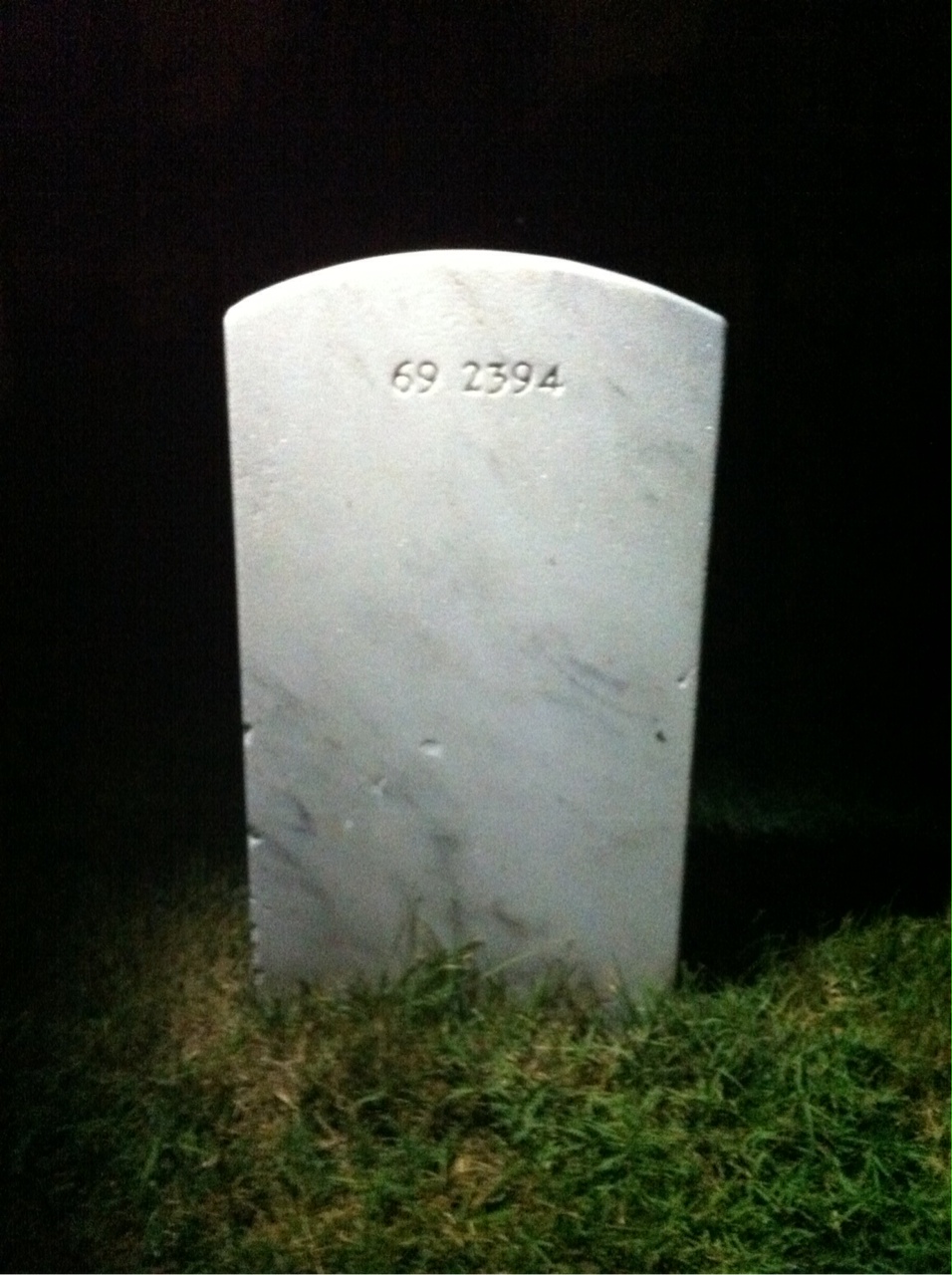 Back of headstone — William Dean Osborne