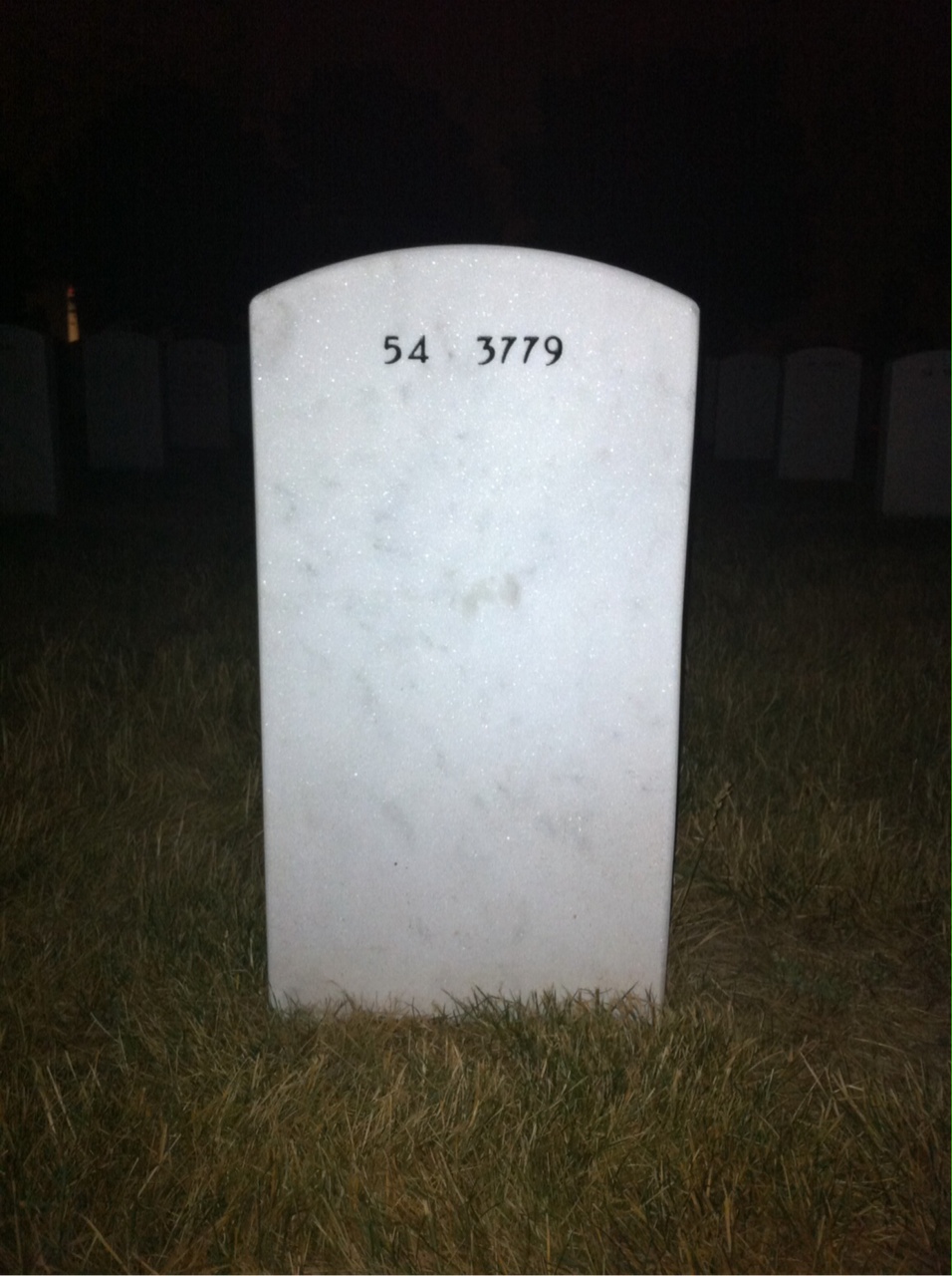 Back of headstone — Moultrie Patten