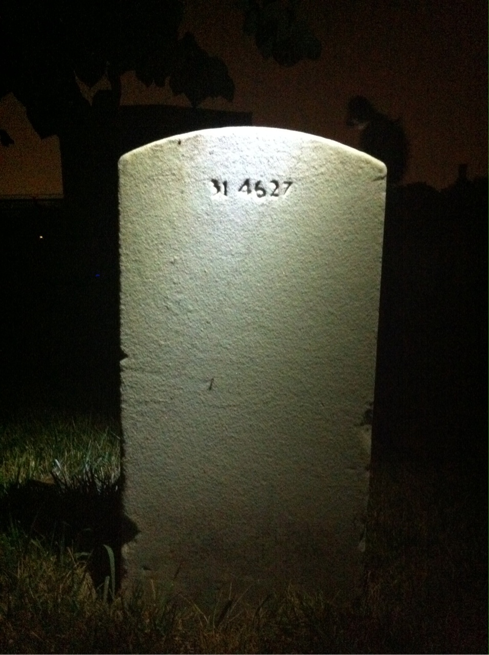 Back of headstone — Robert T Fletcher