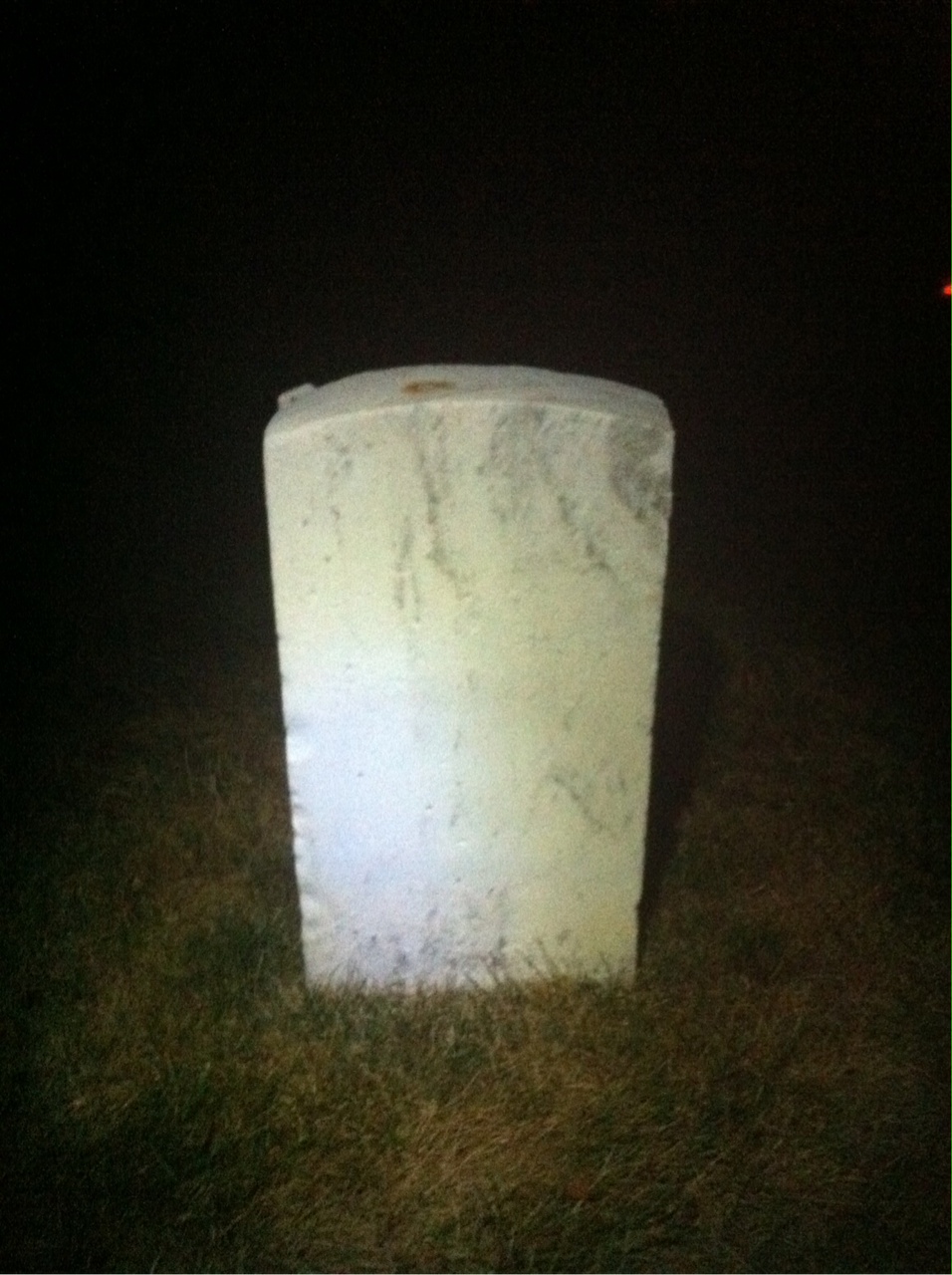Back of headstone — Charles Mitchell