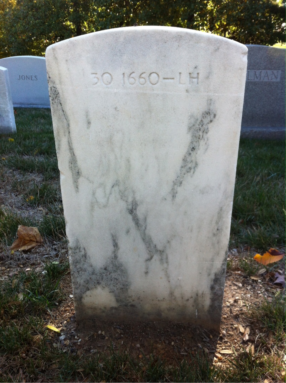 Back of headstone — William L Kilcoin