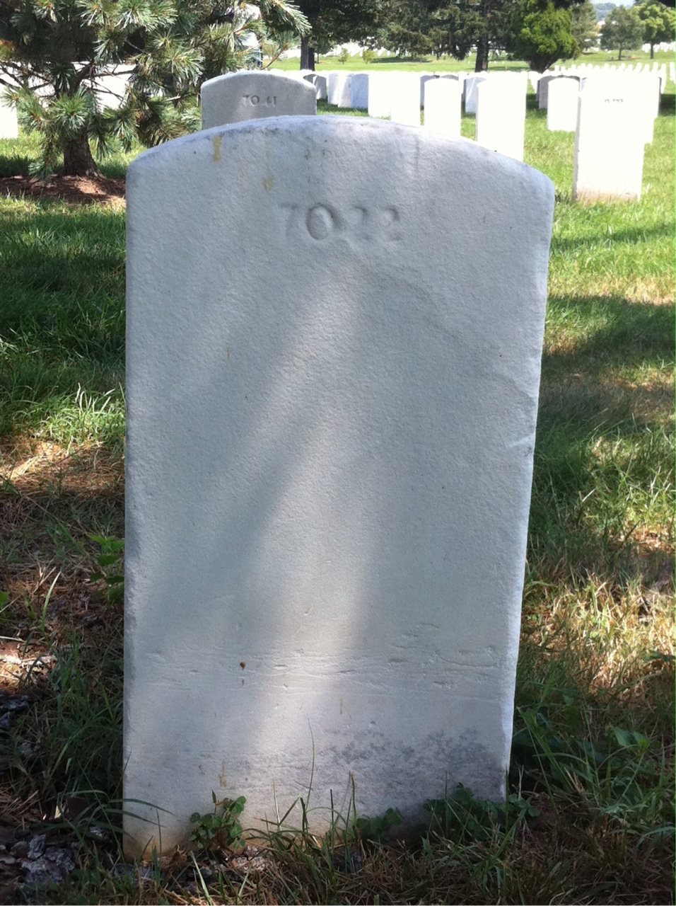 Back of headstone — Raymond Ala