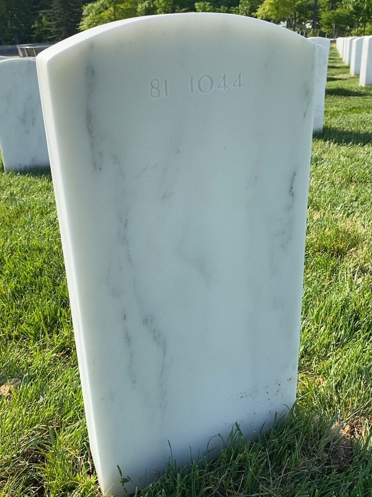 Back of headstone — Samuel Lecce