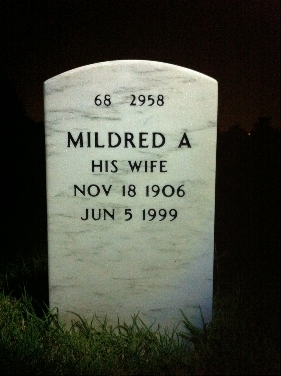 Back of headstone — Charles Concannon