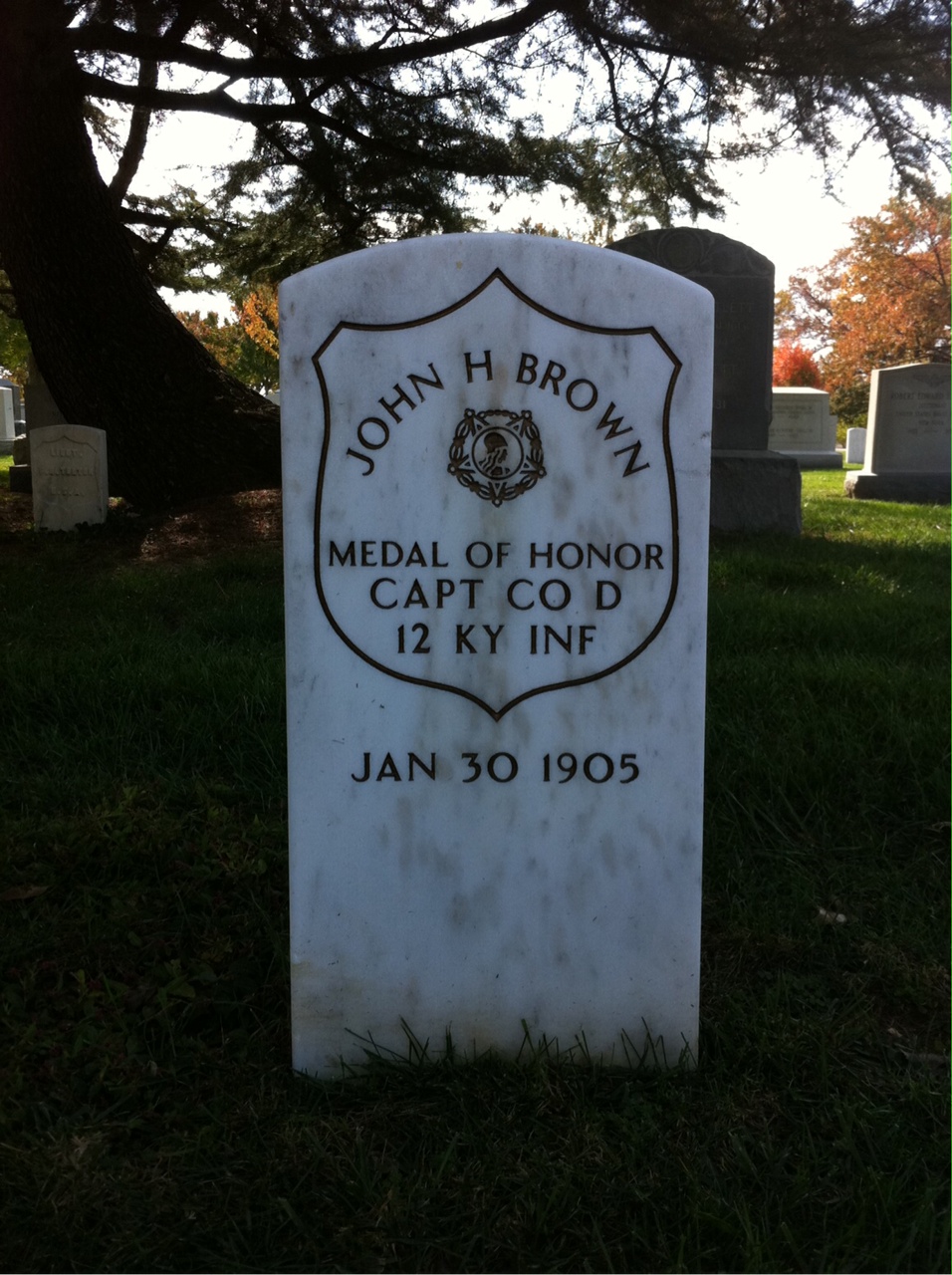 Headstone of John Harties Brown