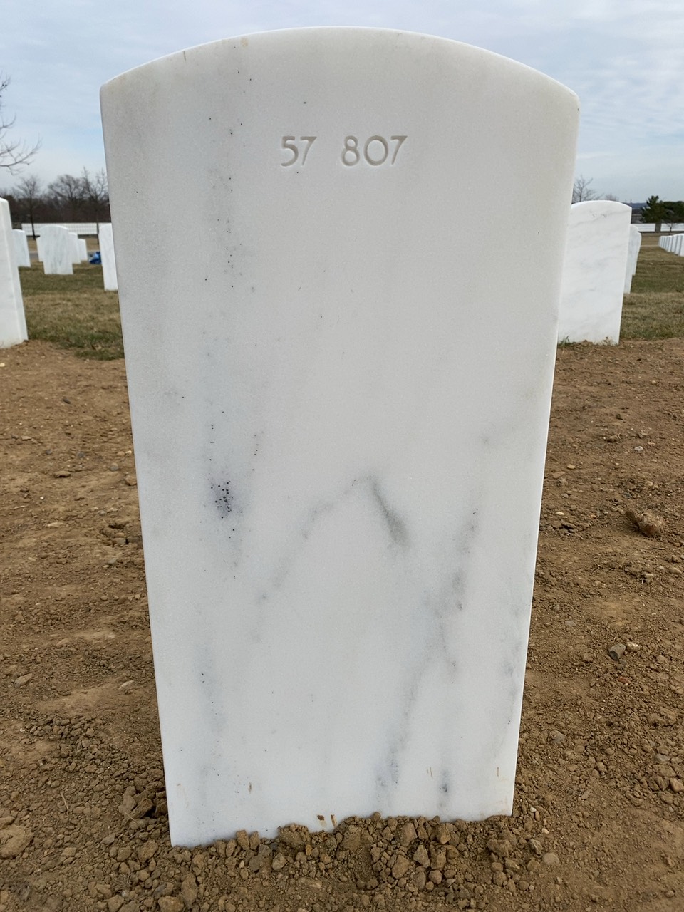 Back of headstone — Franklin Lee Huffman