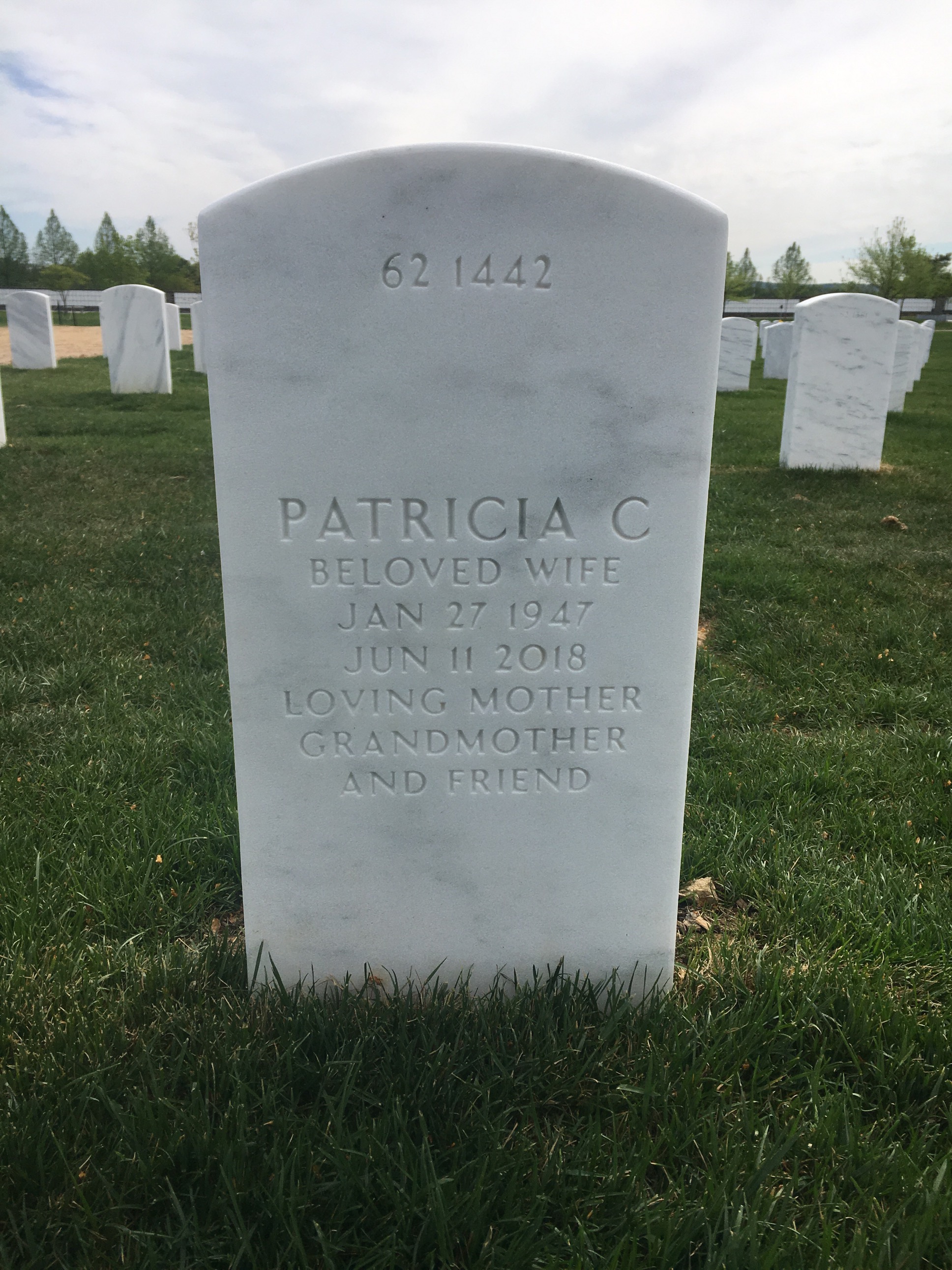 Back of headstone — Stephen Charles Winters