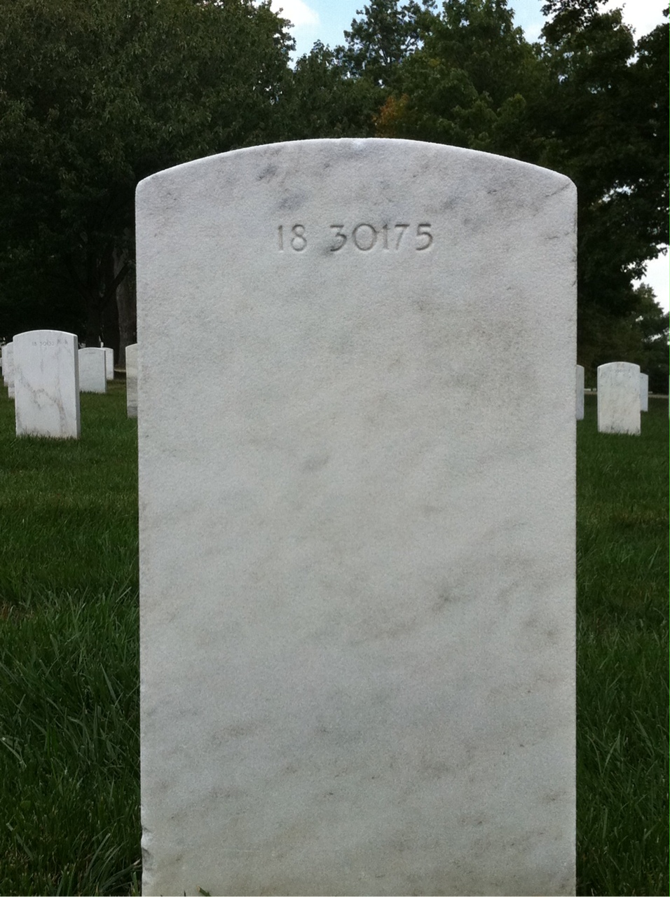 Back of headstone — Joseph Moore