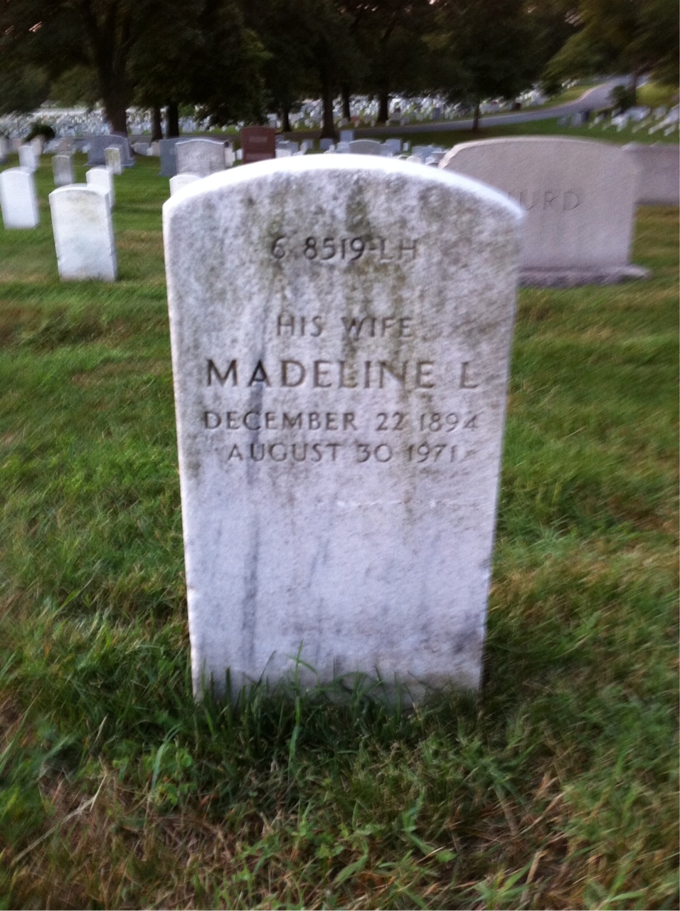 Back of headstone — Joseph Mckenna