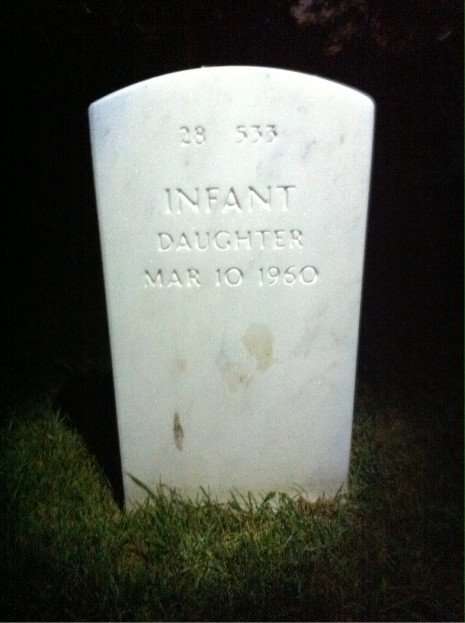 Back of headstone — Marvin Hulsey