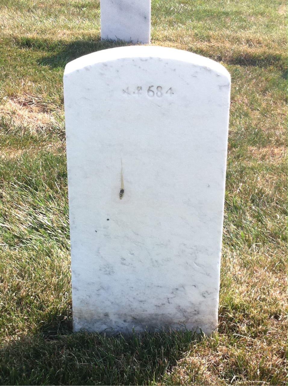 Back of headstone — Mary Bogert
