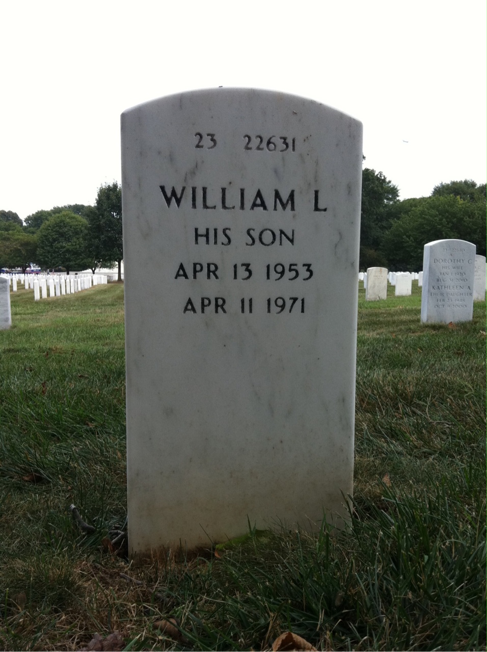 Back of headstone — Arnold Daly