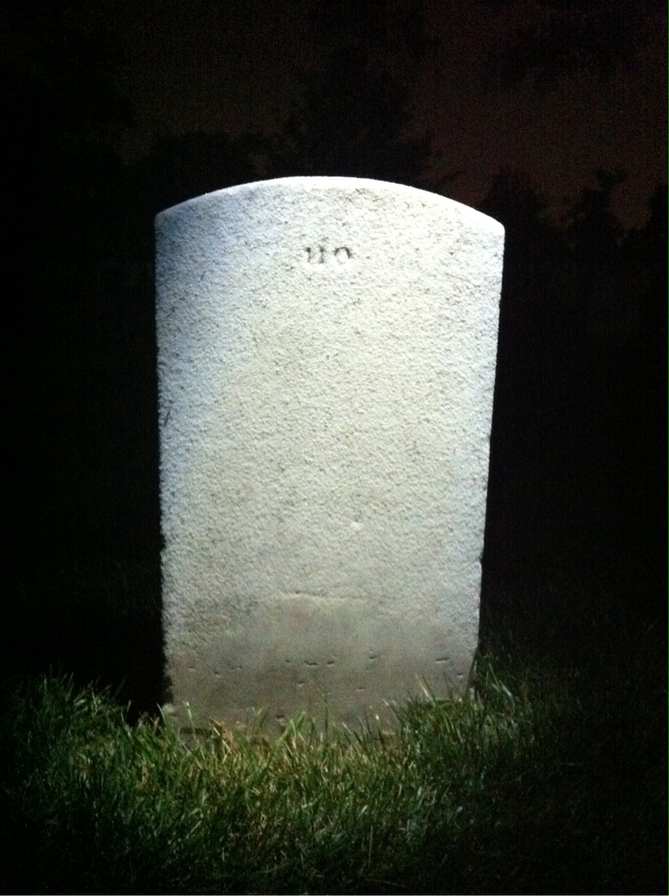 Back of headstone — Frederick Moore