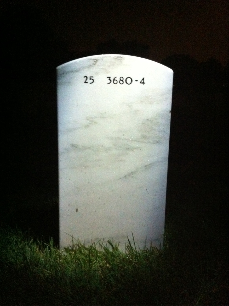 Back of headstone — George Tkach
