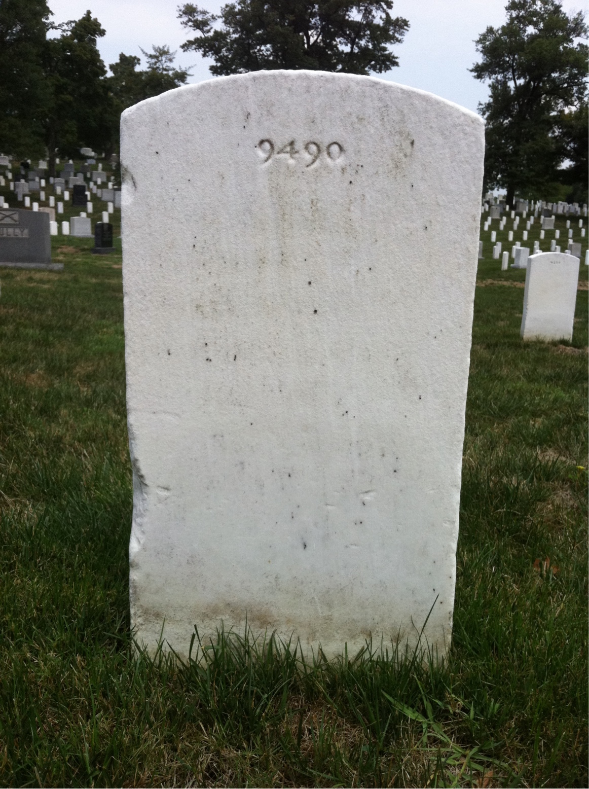 Back of headstone — James Baily