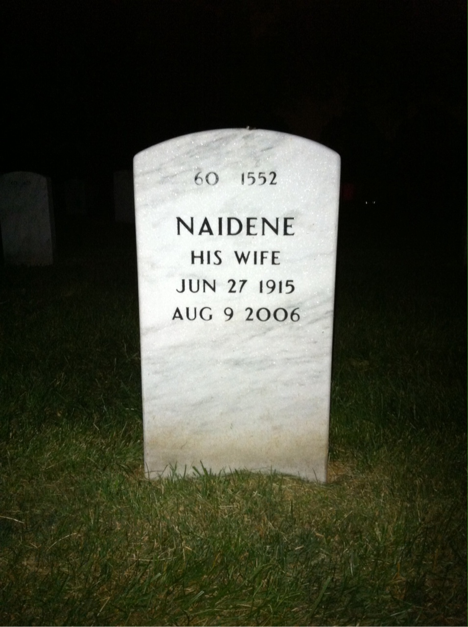 Back of headstone — Joseph Lowe