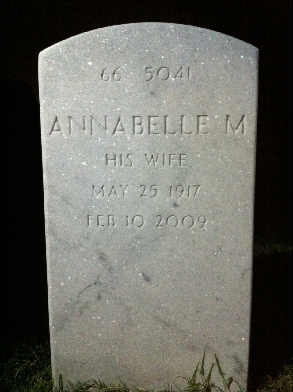Back of headstone — David Smith