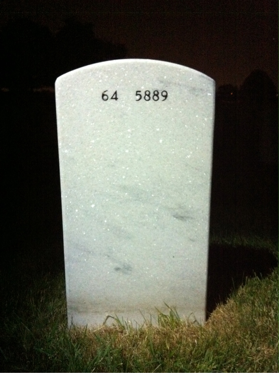 Back of headstone — Thomas O'Malley